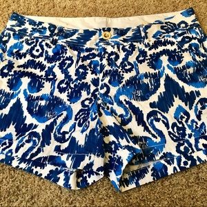 LILLY PULITZER Blue and White  Callahan Shorts